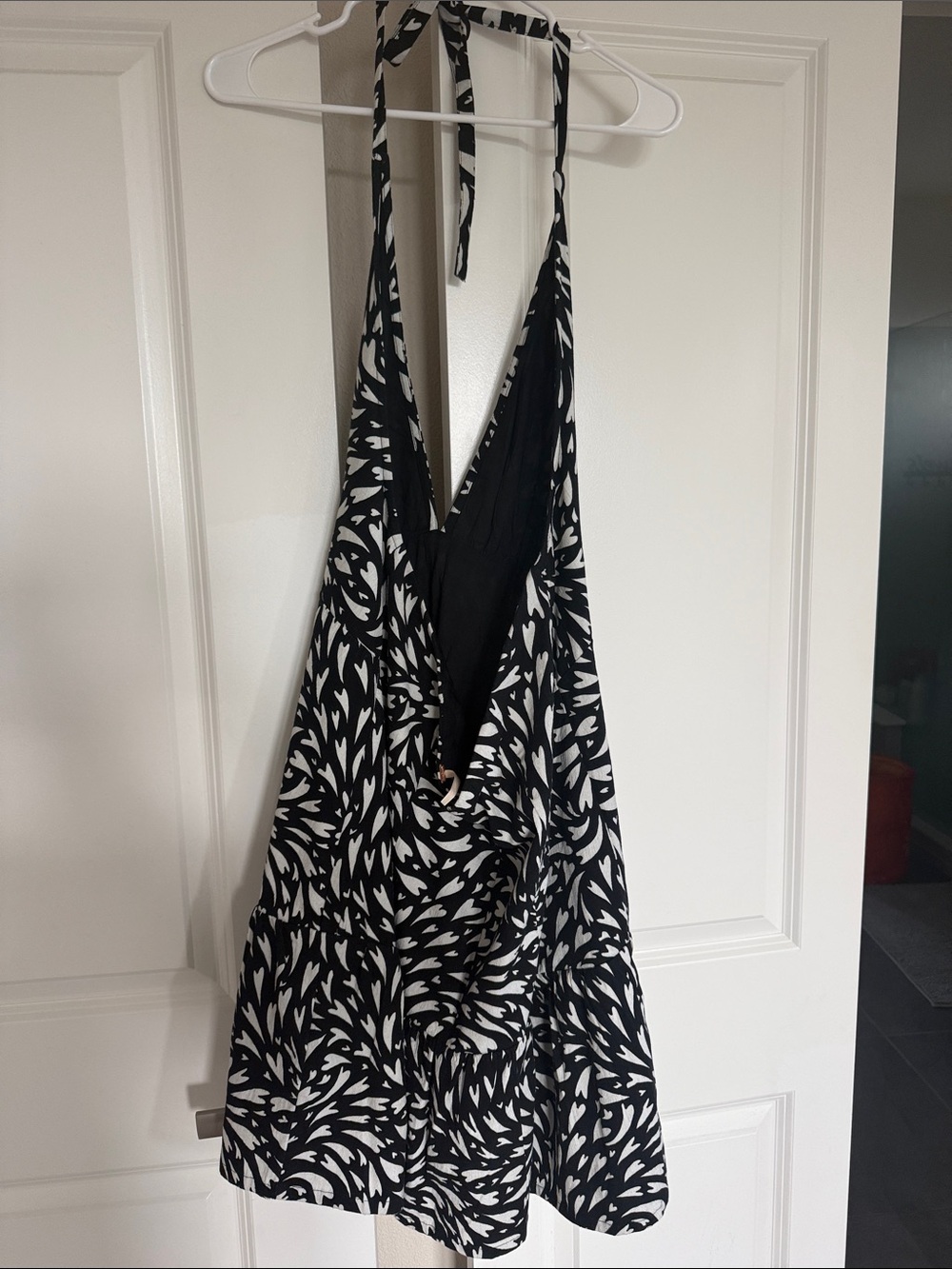 Free People Black and White Backless Halter Dress - Picture 2 of 3
